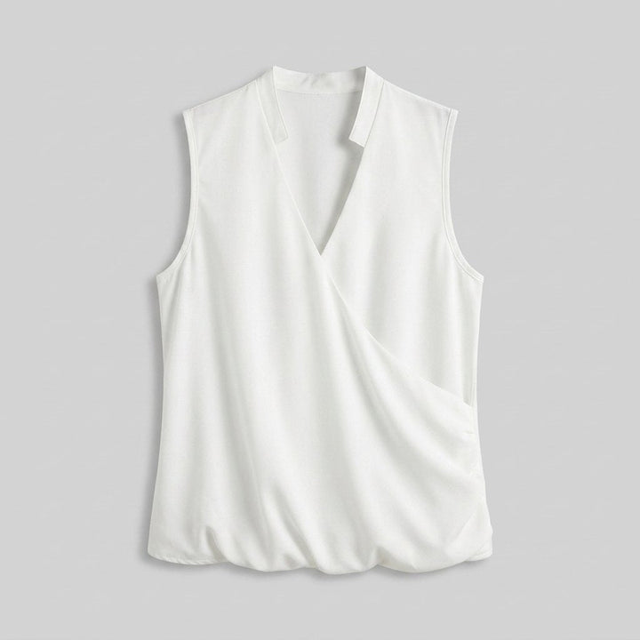 Soleil V-neck top flat lay