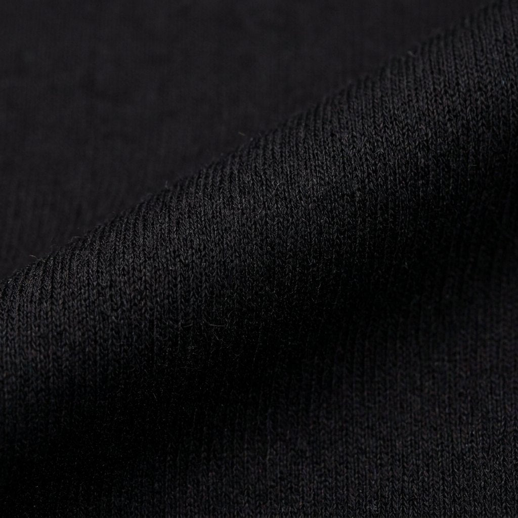 Sora black ponte fabric detail