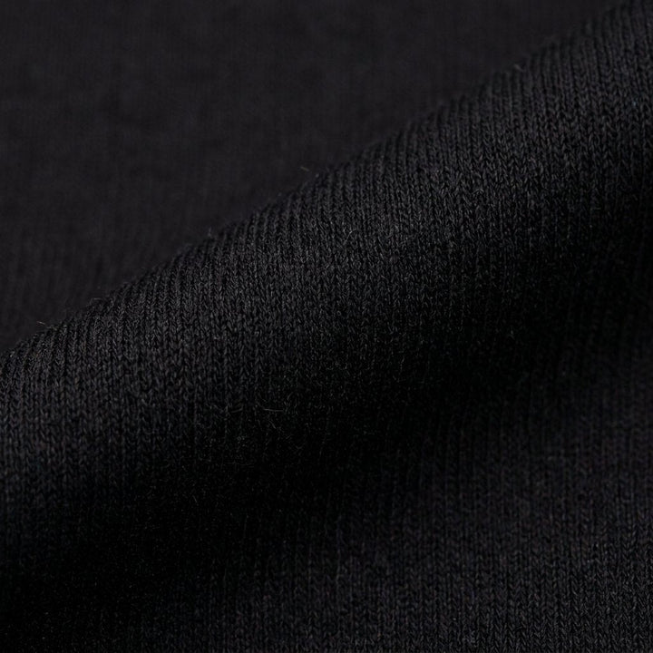 Sora black ponte fabric detail