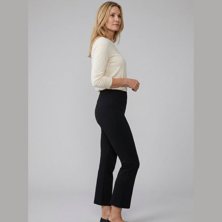 Sora black flare pants side