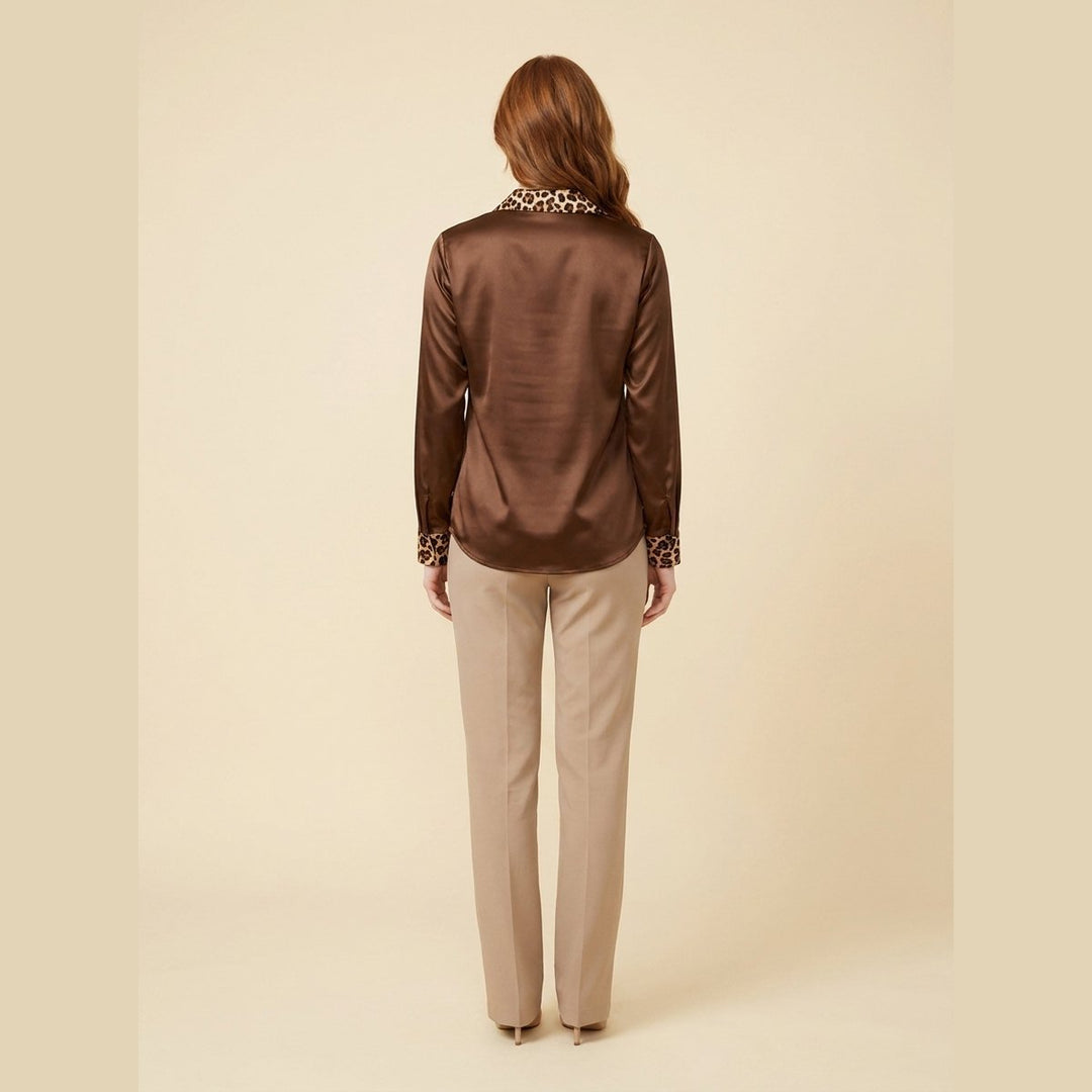 Satin blouse back view