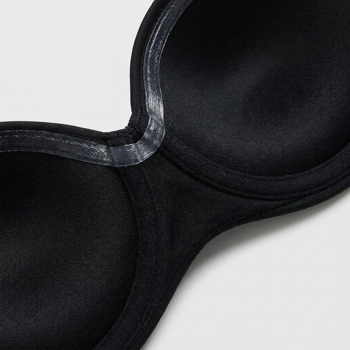 Sora Strapless Bra black silicone grip detail