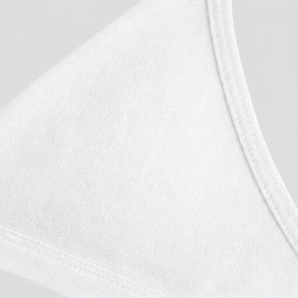 Supa Bra white soft cotton blend fabric detail