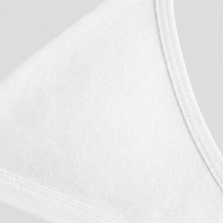 Supa Bra white soft cotton blend fabric detail