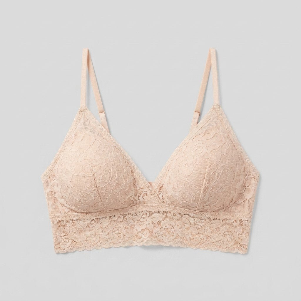 Sura Lace Bralette bare nude front view