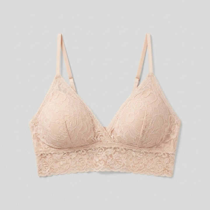 Sura Lace Bralette bare nude front view