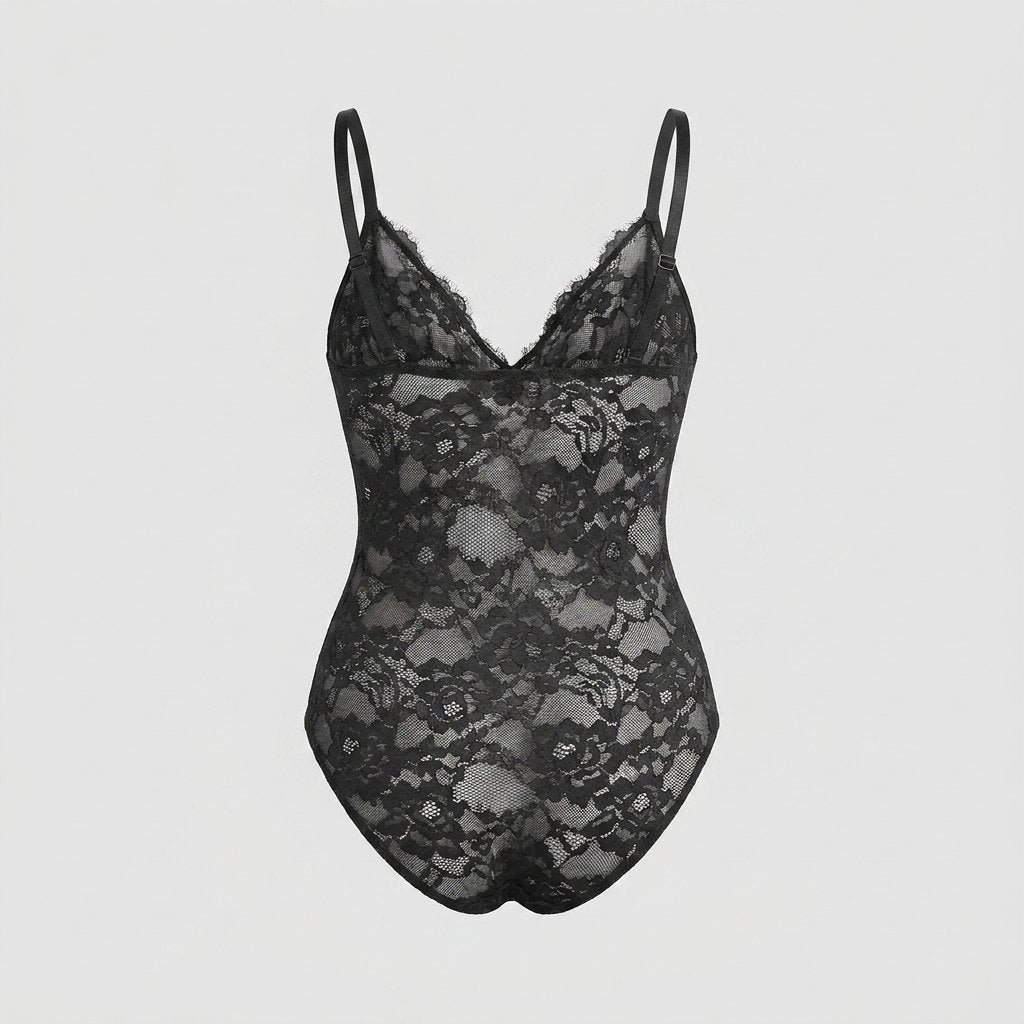 Svelte full lace bodysuit back view