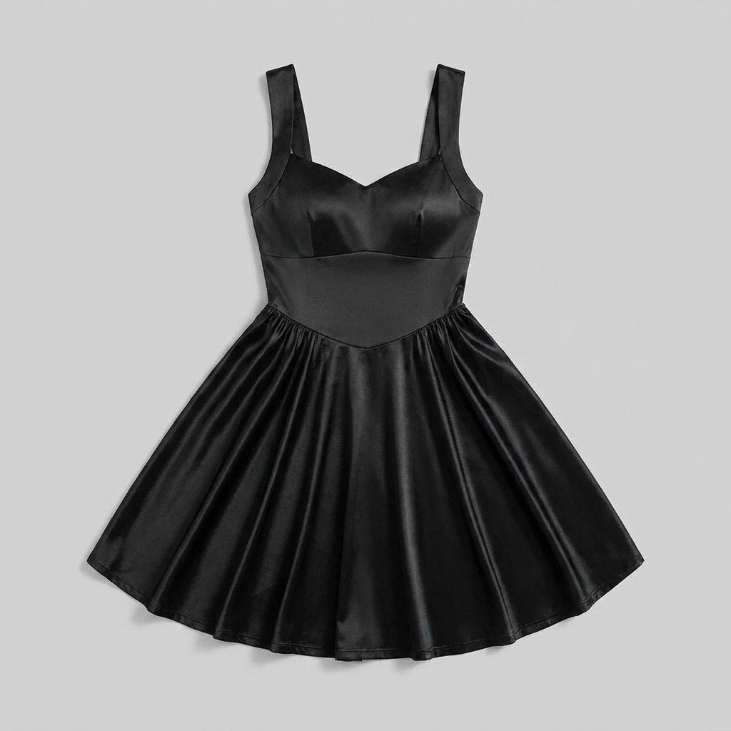 Svelte sweetheart mini dress product flat lay