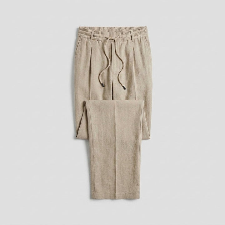 Talon khaki trousers flat lay