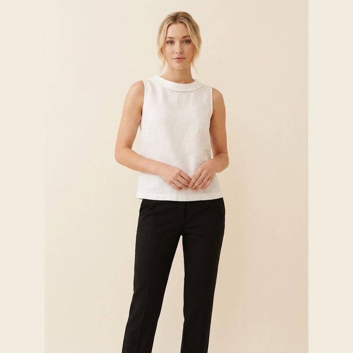 Tara turtleneck top white on model