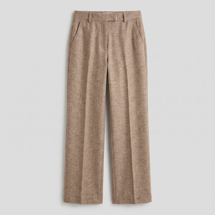 Tavi wool trousers camel flat lay