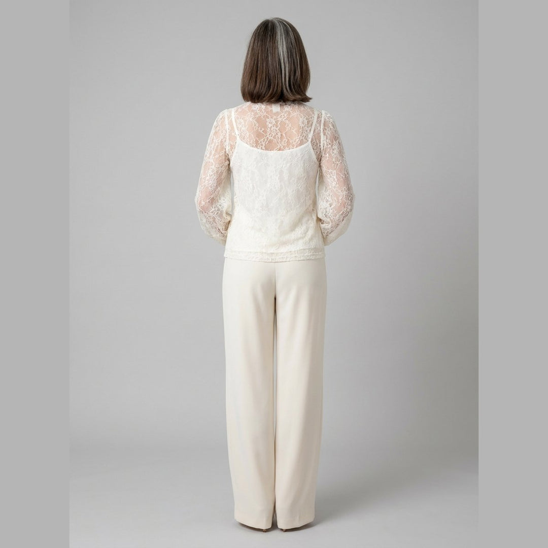 Teodora ivory lace blouse back