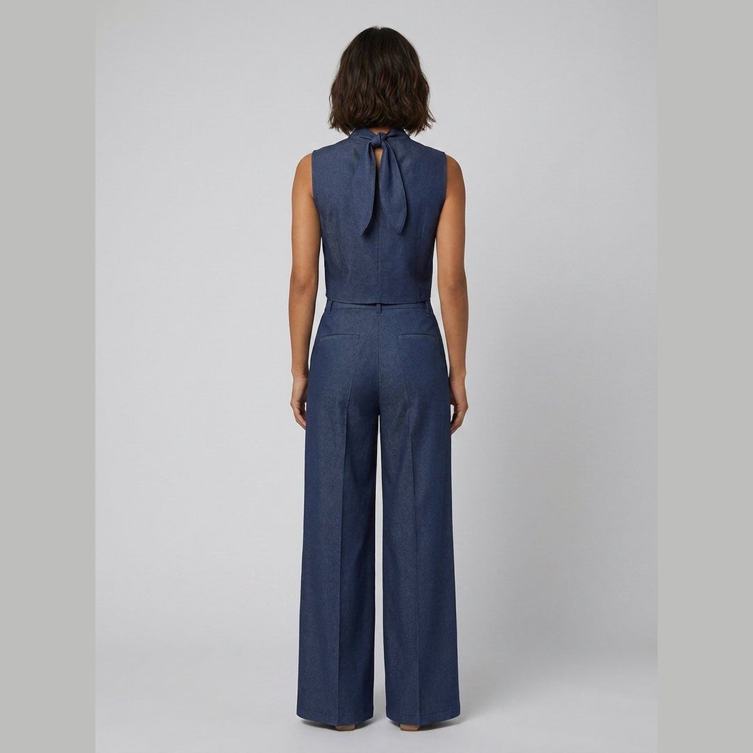 Tina navy set back