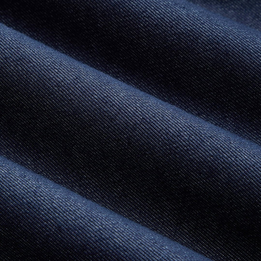 Tina navy twill fabric close-up