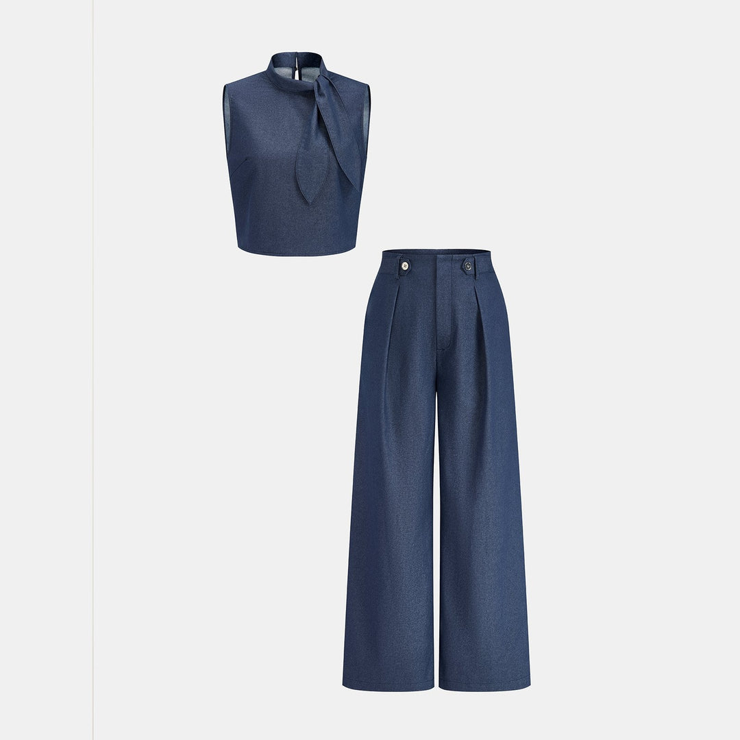 Tina navy set flat lay