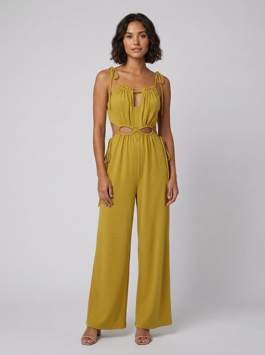 Tina jumpsuit on model front