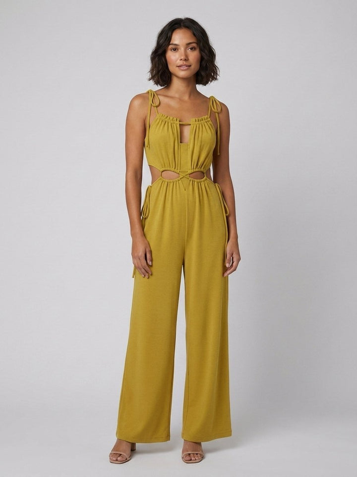 Tina jumpsuit on model front