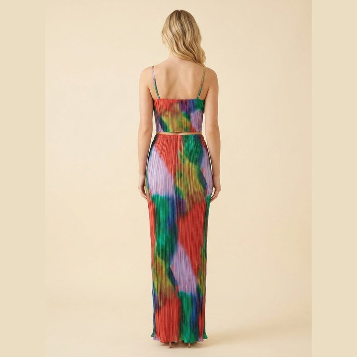 Tina rainbow satin set back
