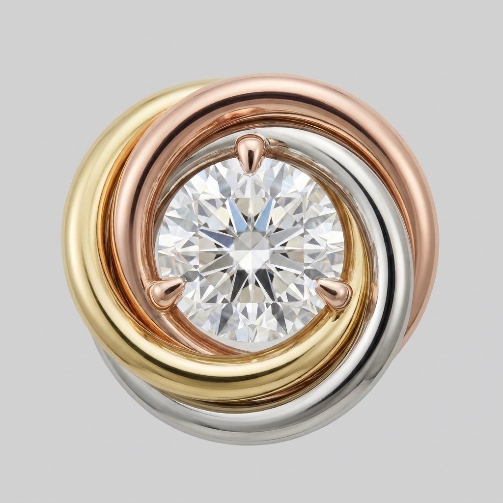 Trinity earring detail