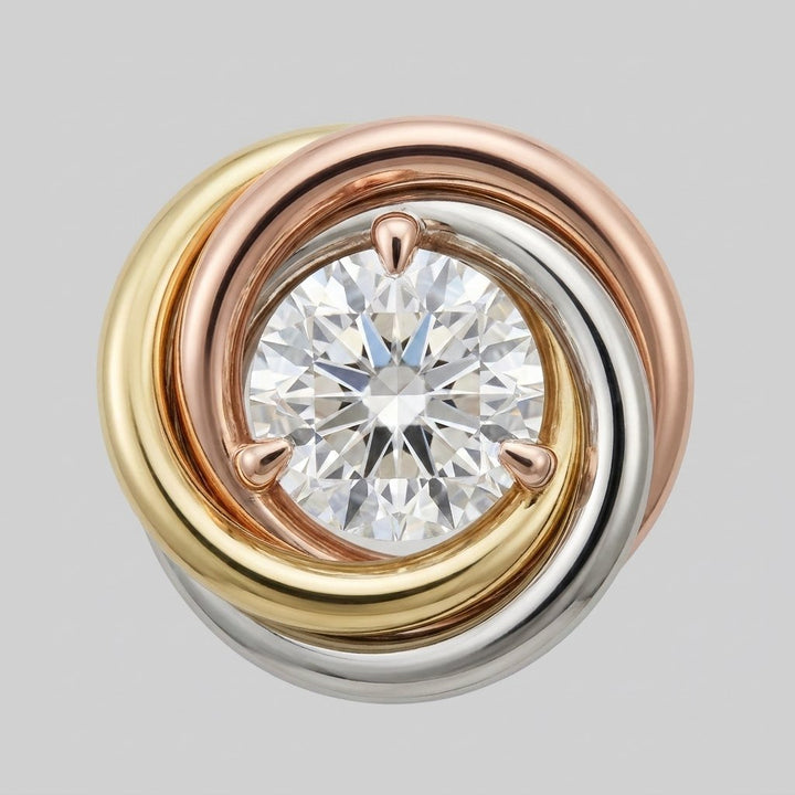 Trinity earring detail