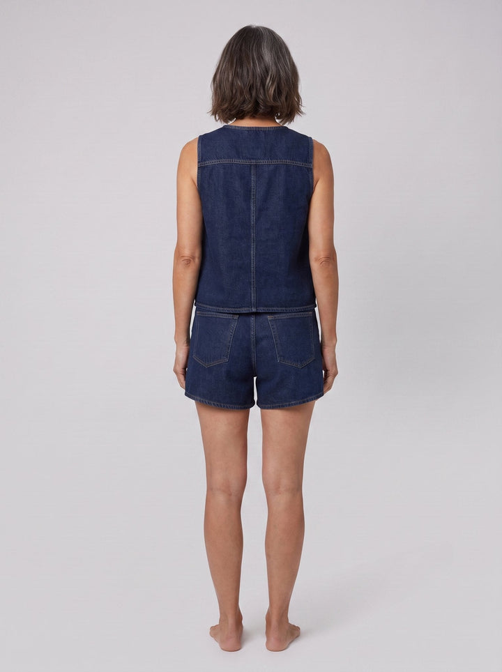 Valeria Denim Ensemble navy back view