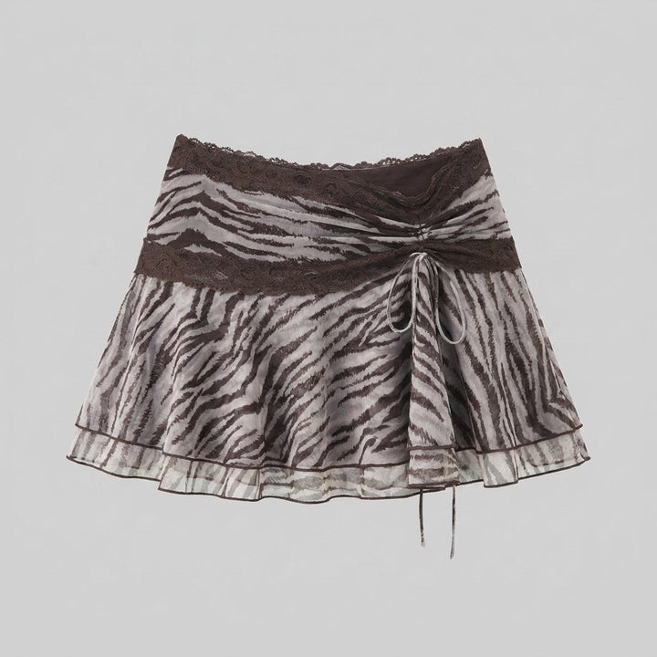 Vela Mini Skirt zebra print, product only
