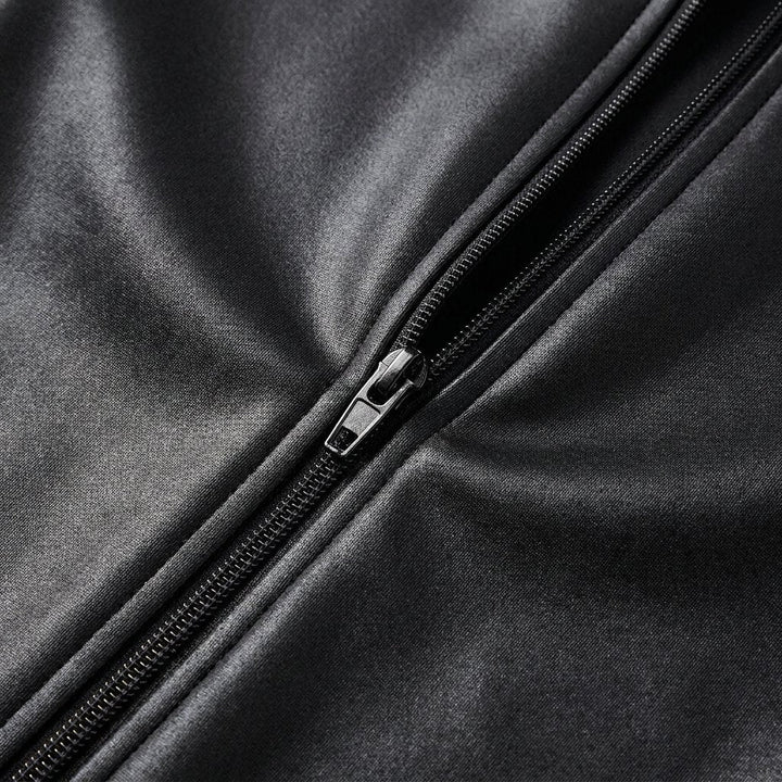 Wanda sauna sweat suit fabric and zipper close-up
