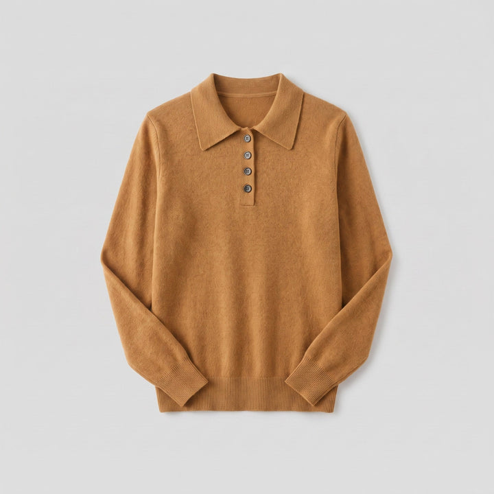 West polo sweater product flat lay
