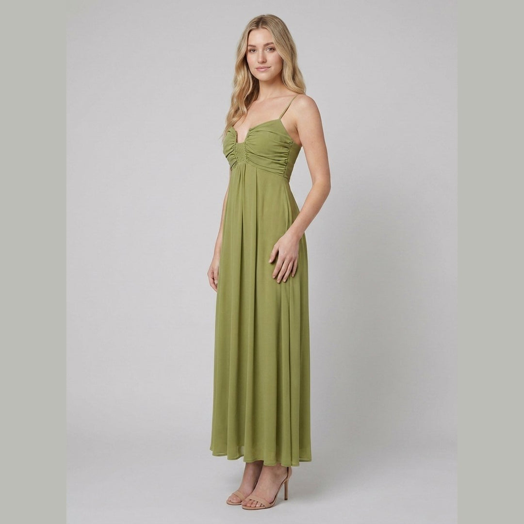 Willy ruched dress green - model