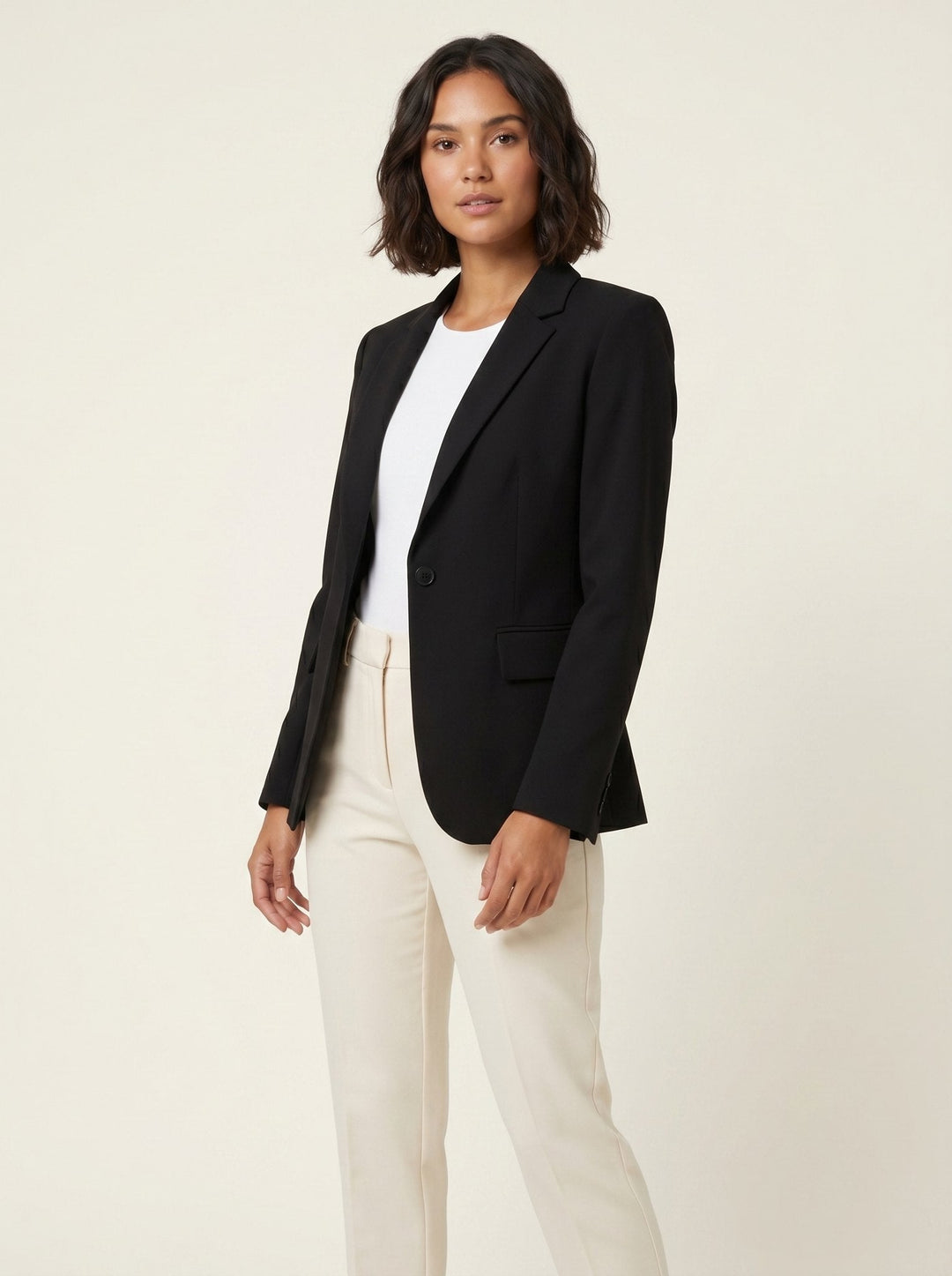 Wina black structured blazer