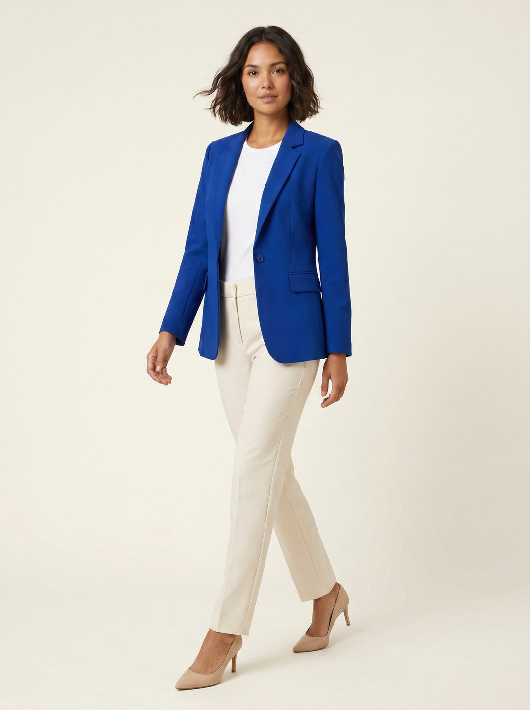 Wina cobalt blue structured blazer