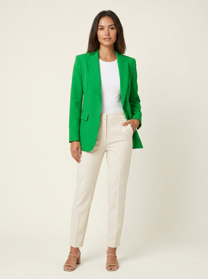 Wina green structured blazer