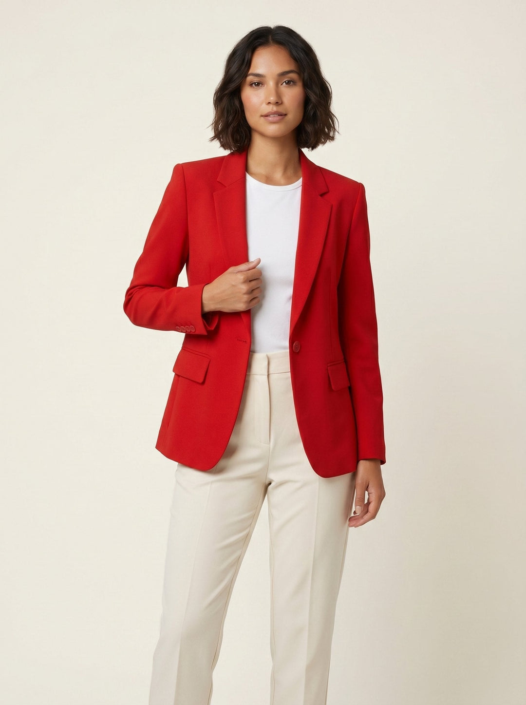 Wina red structured blazer