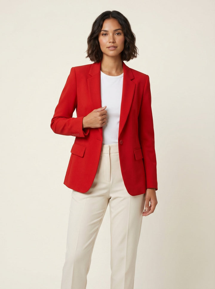 Wina red structured blazer