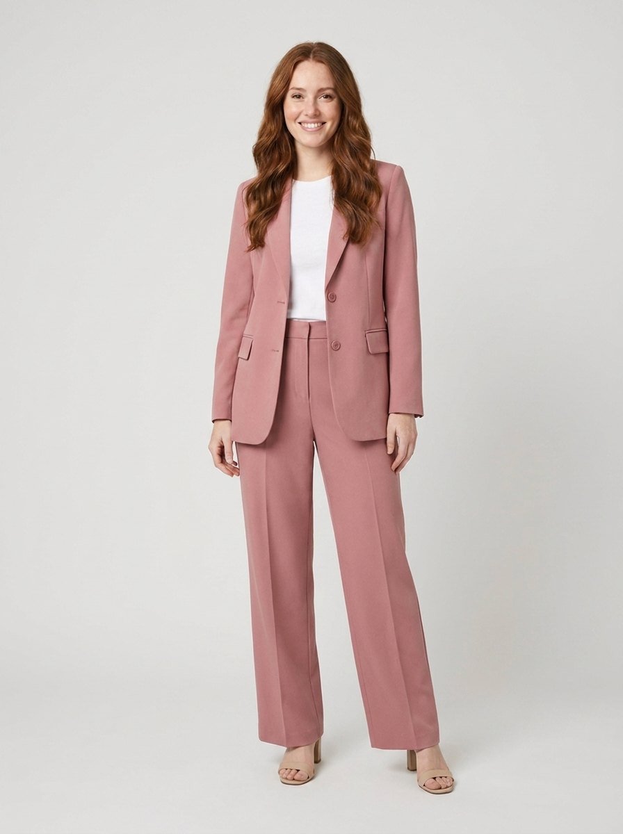 Wisteria pink blazer suit front