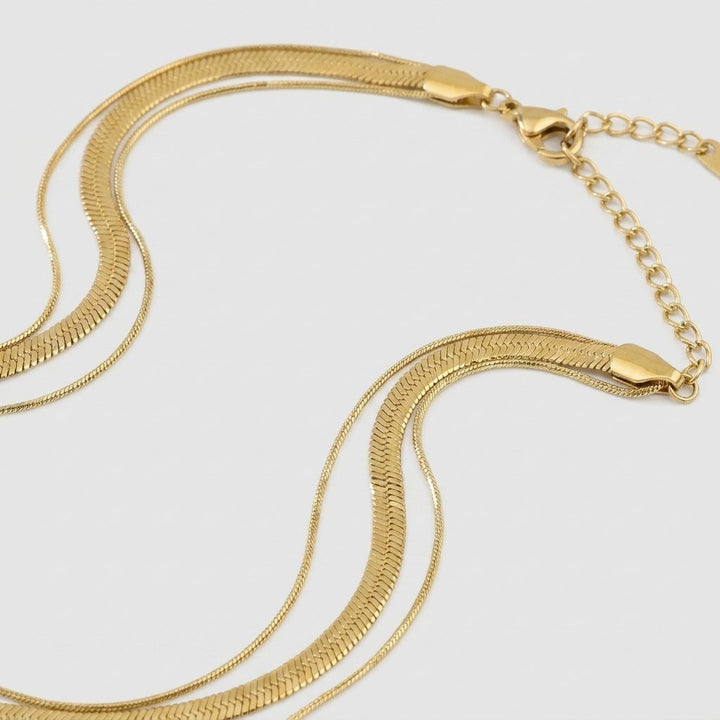 Zafina layered necklace chain detail