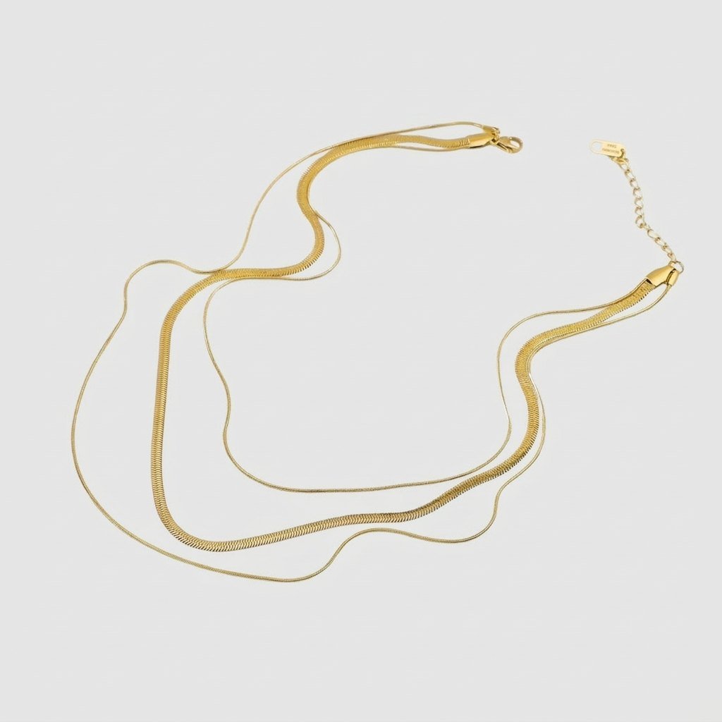 Zafina gold layered necklace