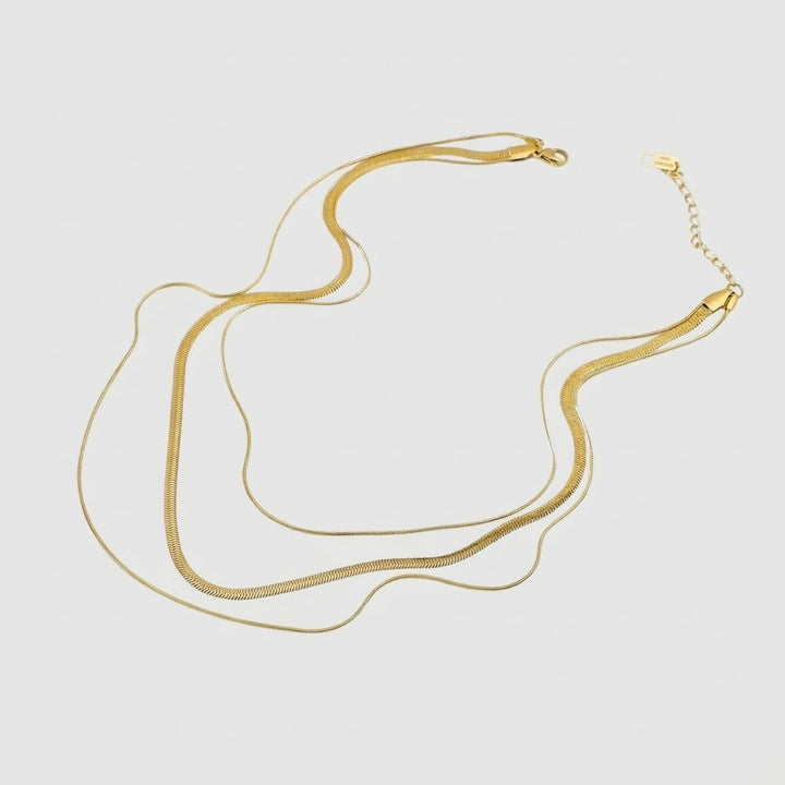 Zafina gold layered necklace