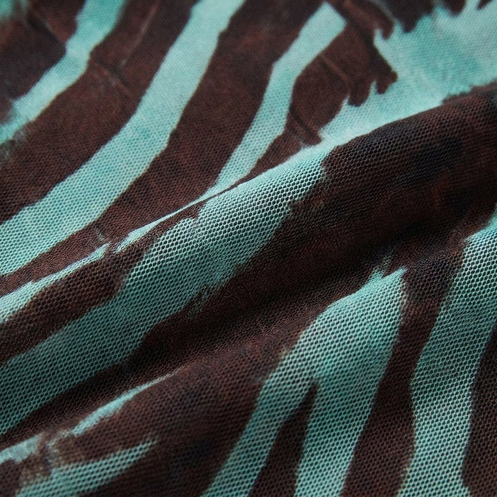 Zadie Bodycon Dress zebra mesh fabric detail