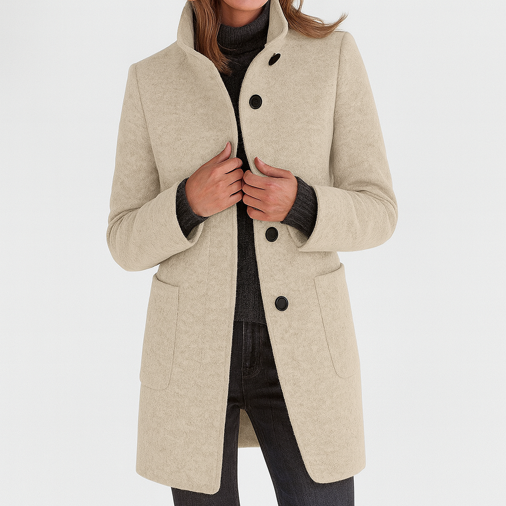 Women's Wool-Blend Coat – Tailored, Warm