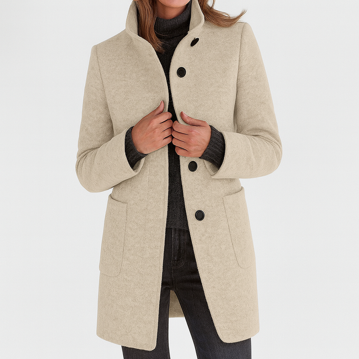 Women's Wool-Blend Coat – Tailored, Warm