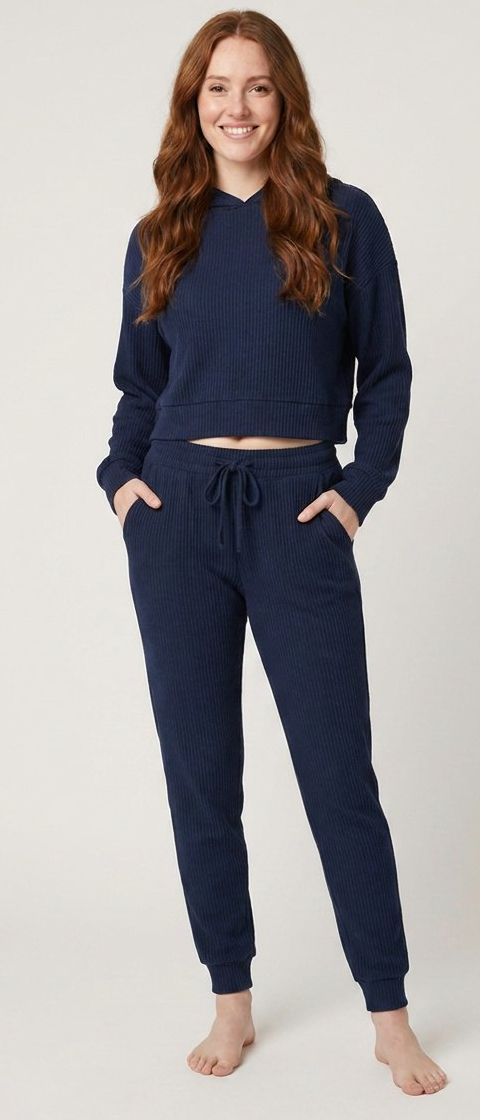 Corduroy Lounge Set - Women's Easy-Fit Two-Piece