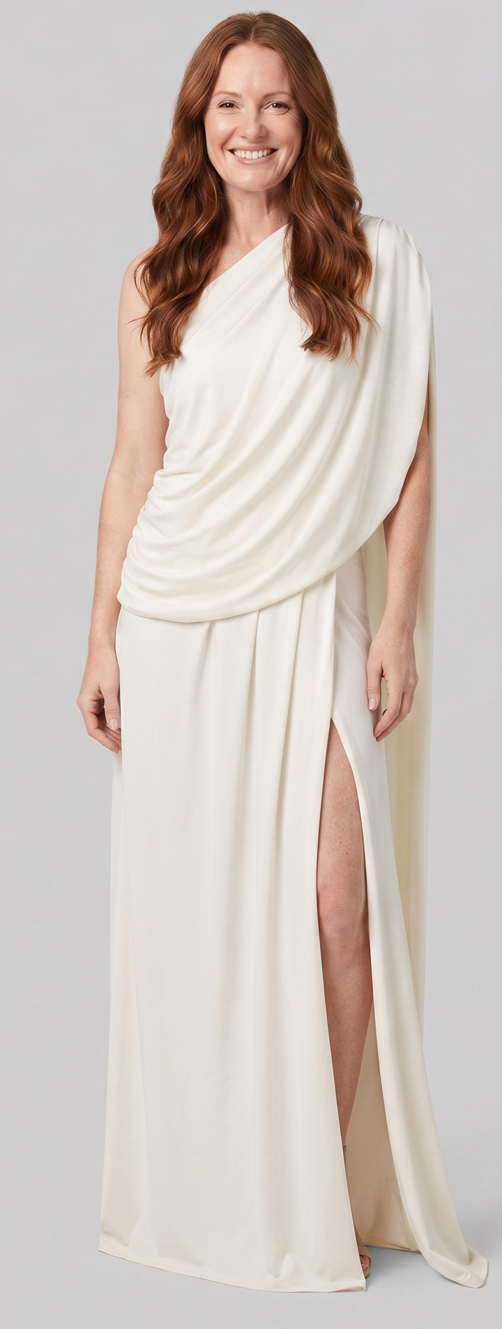 Draped Two-Piece Skirt Set - Women's Evening Set