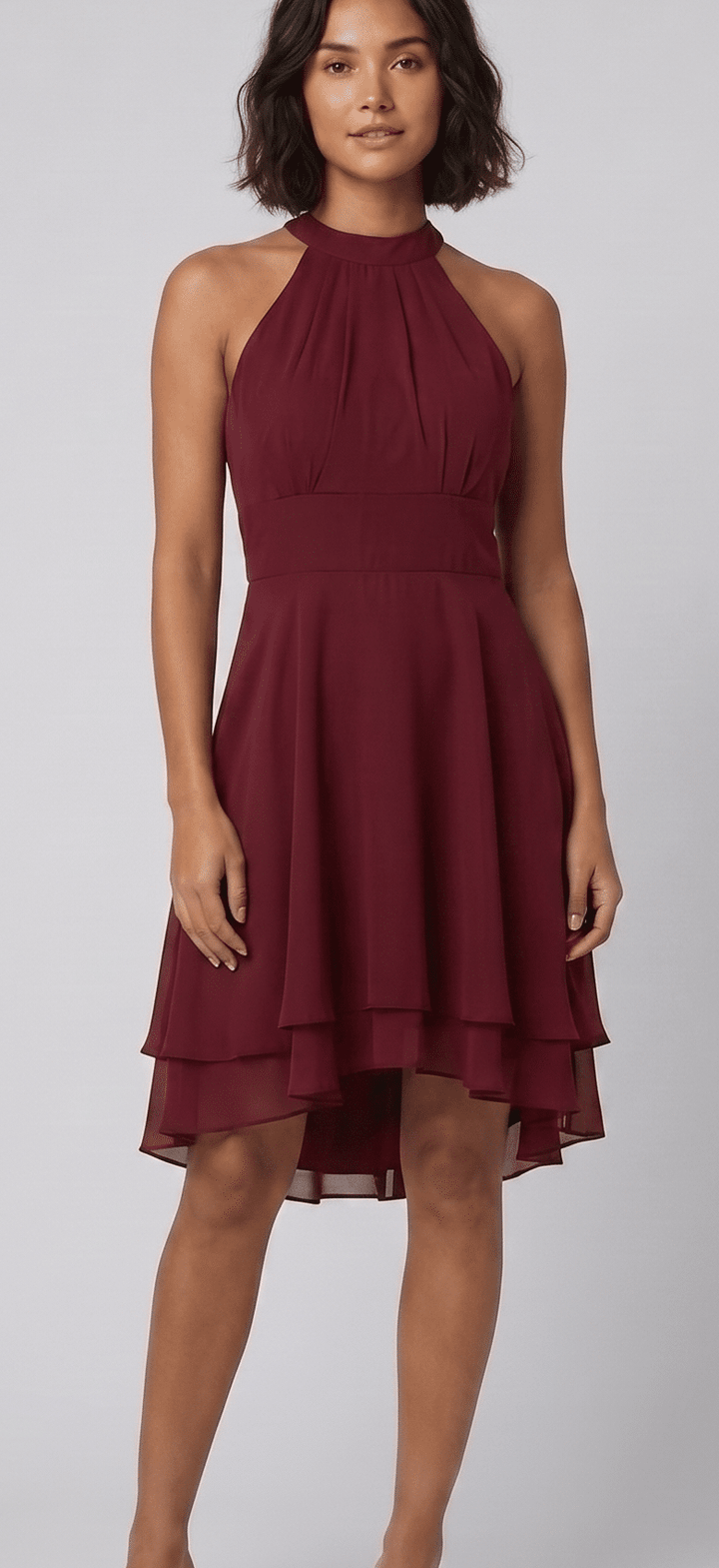 Ruffle Dress - Women's Fit-and-Flare Dress