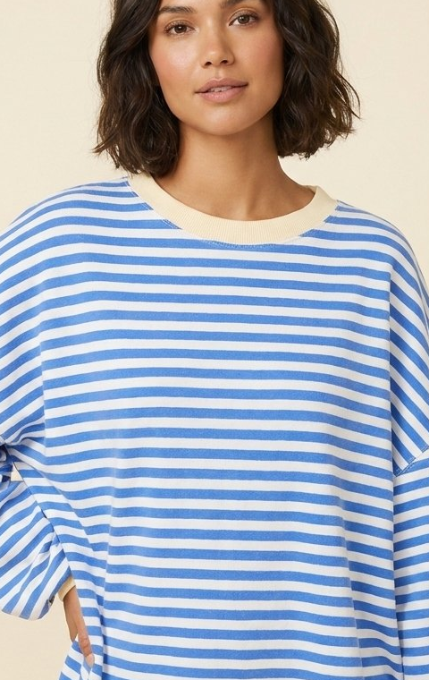 Striped Sweater - Women's Classic Knit Sweater
