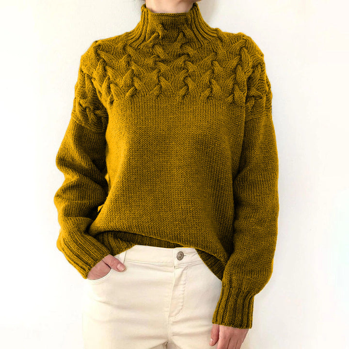 Women's Knit Turtleneck Sweater, 14 Colours, Fitted, Layering Piece